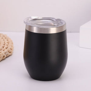 355ML Stainless Steel Double-layer U-shaped Eggshell Thermos Cup